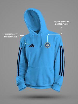 Team India Training Hoodie - Indian Blue 3 Indian cricket team hoodie front side