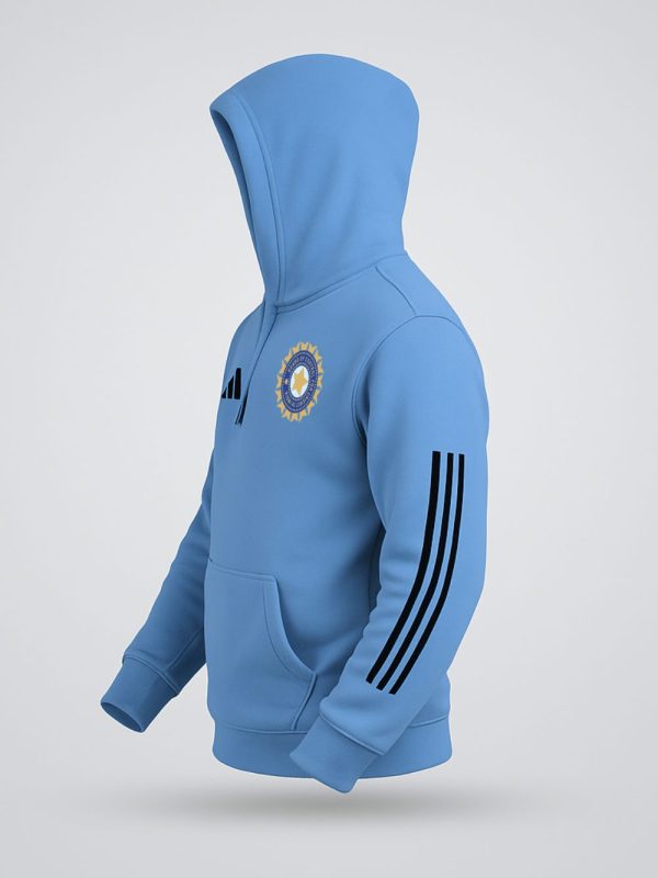 indian team travel hoodie teehub side view
