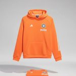 indian cricket hoodie orange front view