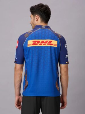 Mumbai Indians Jersey 2026 With Name And Number - Premium Shining Golden 7 MUmbai Indians Jersey 2026 back