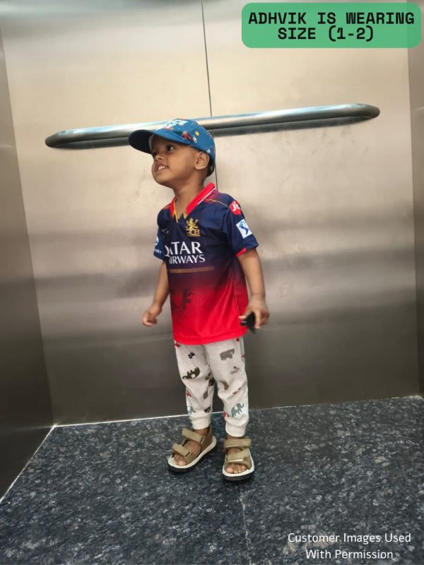 Bangaluru KIDS Jersey 2025 - With Name And Number 4 rcb kids jersey 2025 customized with name and number 1