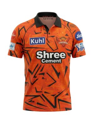 Sunrisers Hyderabad Jersey 2026 with custom name and number, IPL 2026 SRH orange match jersey premium quality teehub
