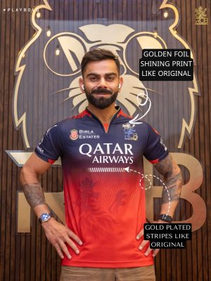 RCB Jersey 2025 - WITH GOLDEN NAME AND NUMBER - SUPER SHIINNG VERSION - Image 7