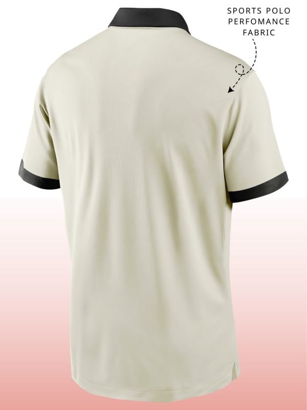 Stylish off-white Team India polo with contrasting black collar teehub india polo