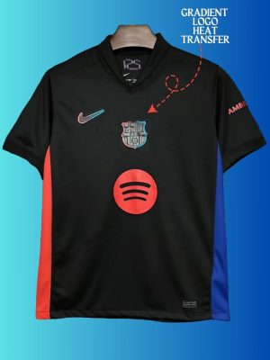 Black Barcelona 2024 away jersey with gradient crest