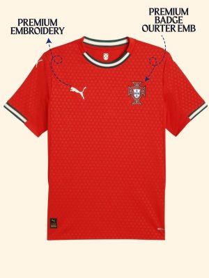 Portugal 2025/26 football jersey front view red color - Portugal jersey teehub