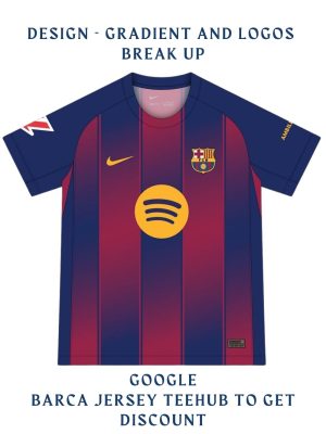 Back of the FC Barcelona 2025/26 jersey with “Lewandowski 9” printe