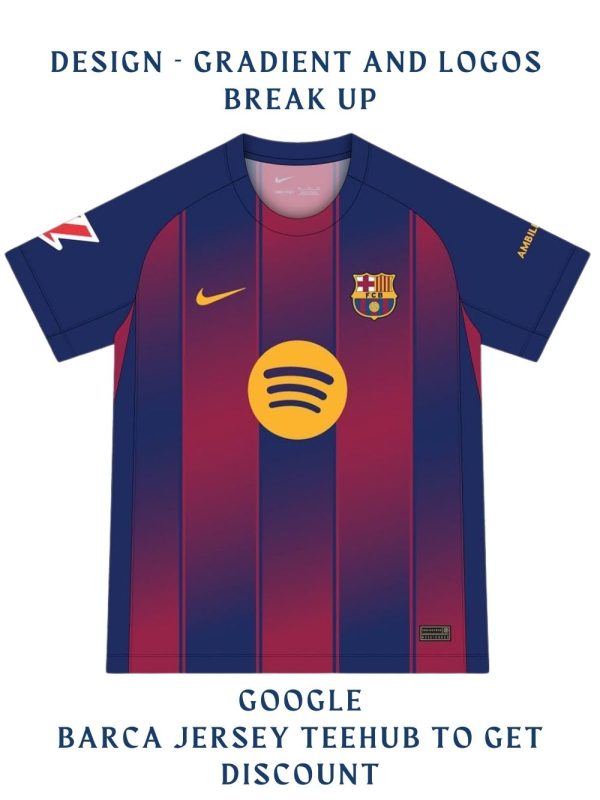 Back of the FC Barcelona 2025/26 jersey with “Lewandowski 9” printe