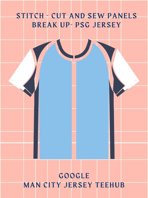 Back view of 2025-26 Manchester City fan jersey showing player name space and stitching details.