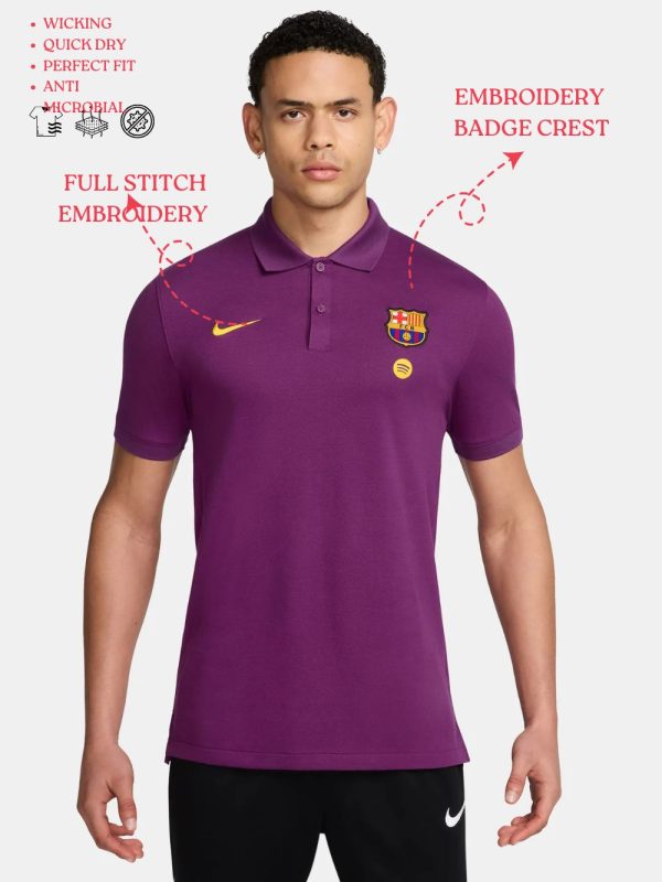Barcelona polo t-shirt official fanwear in premium cotton