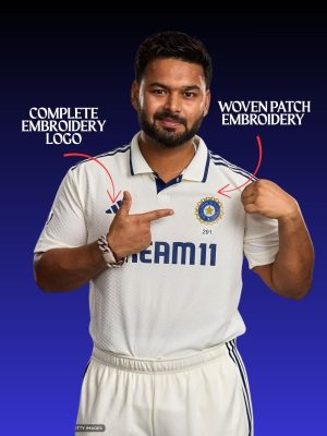 TeeHub India Test cricket jersey front view Adidas white