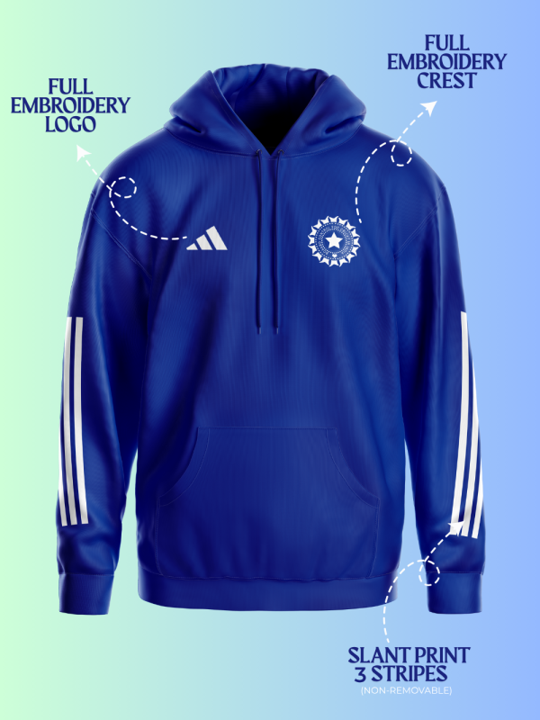indian team hoodie new royal bue