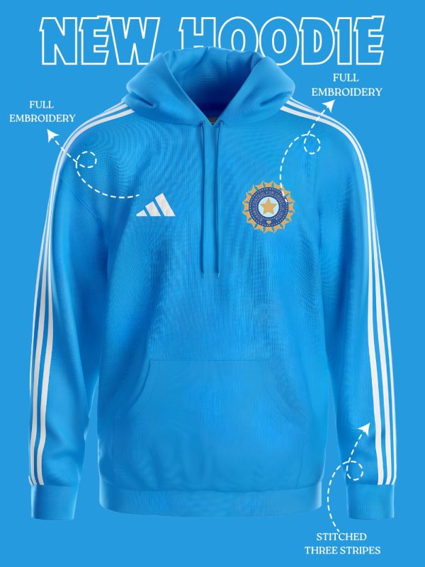 Team India cricket hoodie official style available only on Teehub