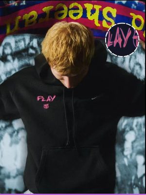 FC Barcelona Ed Sheeran Hoodie Embroidered Clima Cool Premium - Image 4