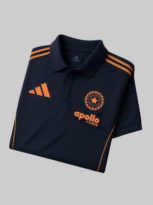 Exclusive Team India travel polo shirt blue orange edition Teehub store