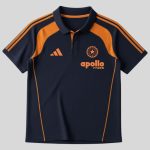 Team India 2025 blue and orange travel polo t-shirt on Teehub