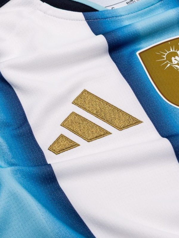 Premium Argentina 2026 fan jersey with stitched detailing sold by Teehub.