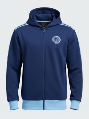 India Travel Hoodie - NAVY - ZIPPER - Fan Made 3 Indian team navy hoodie teehub