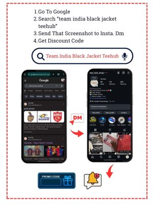 Team India Travel Jacket Black - Zipper - Image 4