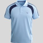 indain team sky blue polo