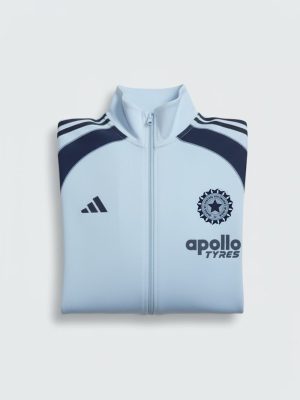 team india sky blue travel jacket folded view teehub
