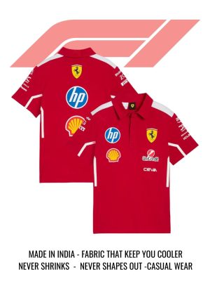 Motorsport F1 polo shirt made with breathable performance fabric