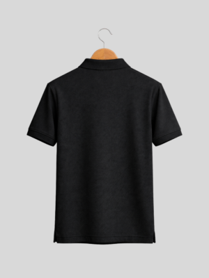 The FLAGSHIP Polo T Shirt - Plain POLO 5 plain black polo tshirt back