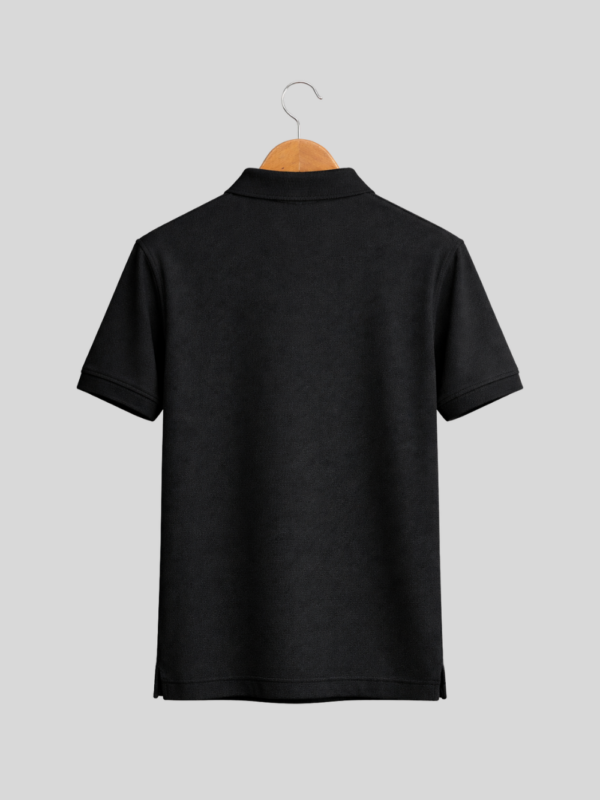 The FLAGSHIP Polo T Shirt - Plain POLO 1 plain black polo tshirt back