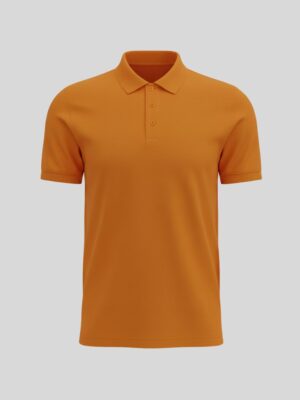 Plain Polo T Shirt - Light Orange