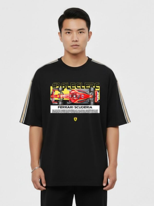 ferrari charles leclerc tshirt Charles Leclerc Oversized Tshirt teehub front Ferrari