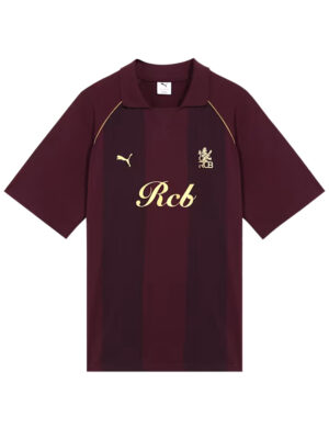 RCB Stripper Travel Polo T - Shirt 2026 - Maroon 4 rcb travel tshirt maroon front