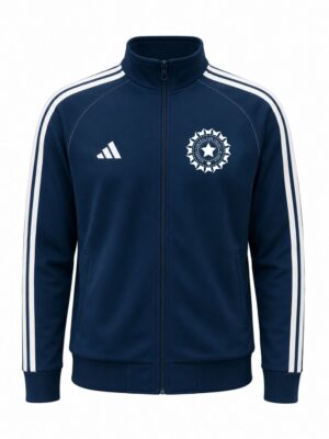 Home 15 Team India new travel Jacket white and blue front side