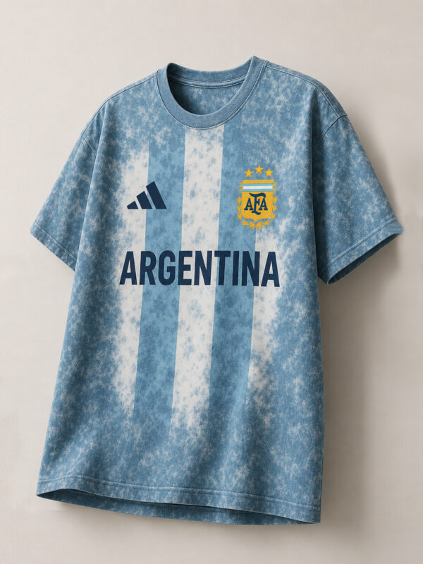 Argentina acid wash-Orig Argentina Acid Wash Oversized T-Shirt made from 100% premium cotton with vintage wash finish and relaxed fit, available only on TeeHub.