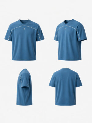One8 Virat ARC T-Shirt - BLUE 9 One8 Virat ARC premium graphic cotton T-shirt with comfortable fit, stylish everyday wear, exclusive TeeHub collection.