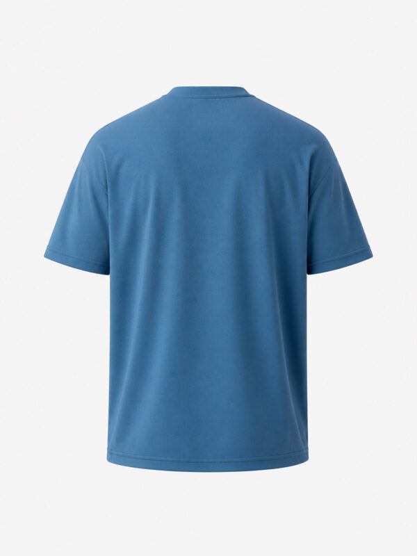 One8 Virat ARC T-Shirt - BLUE 1 One8 Virat ARC graphic T-shirt in premium cotton with modern streetwear design and regular fit, available only on TeeHub.