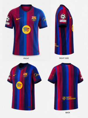FC Barcelona Jersey 2026/2027 premium football shirt with personalized back printing and comfortable regular fit, TeeHub exclusive.