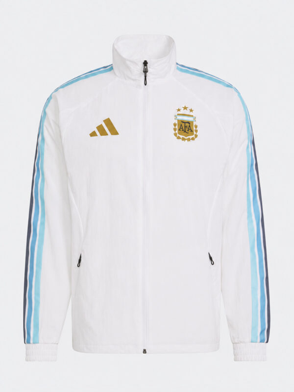Messi inspired Argentina football anthem jacket premium white jacket TeeHub exclusive