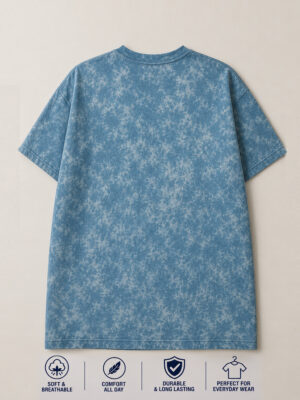 Argentina Acid Wash T Shirt - Oversized - 100% Cotton 7 Premium Argentina Acid Wash oversized cotton T-shirt with crew neck, soft breathable fabric, exclusive TeeHub football collection.