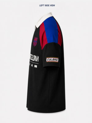 Premium FCB oversized half zip polo shirt with drop shoulder and soft 100% cotton fabric, exclusive to TeeHub.