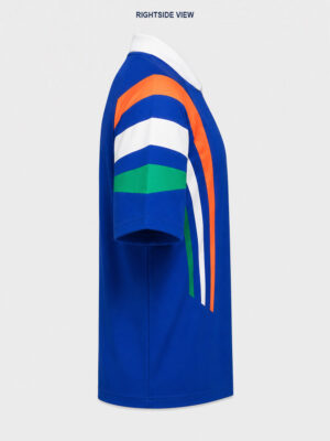 Team Indian Shoulder Tricolor T Shirt 9 Premium Team India Shoulder Tricolor cricket T-shirt by TeeHub featuring V-neck and regular fit for cricket fans.