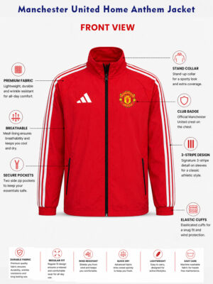 Buy Manchester United Home Anthem Jacket online with regular fit only on TeeHub
