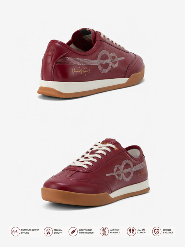 Affordable One8 Red Ball lifestyle sneaker with premium synthetic leather, Virat Kohli signature accent, and anti-slip sole from TeeHub.