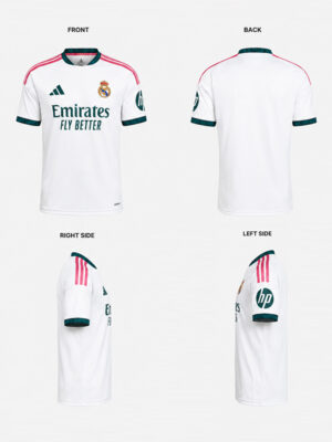 Real Madrid 26/27 Home Jersey customized with name and number in premium soft sports fabric, TeeHub football collection.
