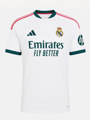 Real Madrid 26/27 Home Jersey with customized name and number, premium soft sports fabric, regular fit, available only on TeeHub.