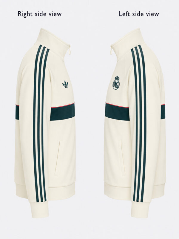 Premium Real Madrid Track Top Jacket with regular fit and zipper closure by TeeHub.