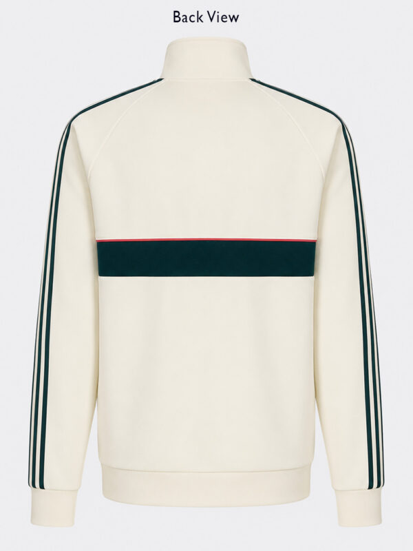 Real Madrid New Season Track Top Jacket with stand-up collar and front zipper available only on TeeHub.