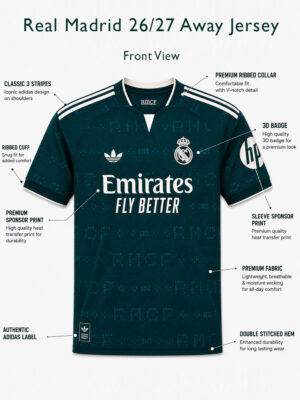 Real Madrid Away Jersey 26/27 New Season football jersey by TeeHub.