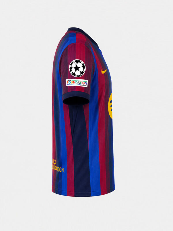 Premium FC Barcelona 2026/2027 football jersey with personalized name and number, soft breathable fabric from TeeHub.