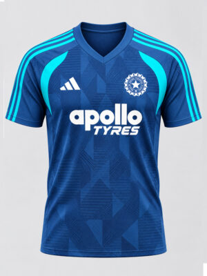 Team India New Blue Training Jersey with premium sports fabric and regular fit by TeeHub.